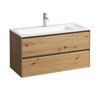 Meda meuble 1000 2t pour lavabo marbond 814118 chêne sauvage 970x440x505 - LAUFEN H4216920112671