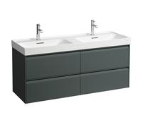 LAUFEN Meda Meuble sous-lavabo, 4 tiroirs, système de rangement inclus, pour H814112, 1284x448x515mm, H4216440112661, Couleur: Trafic gris