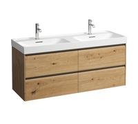 LAUFEN MEDA Meuble sous-lavabo, 4 tiroirs, système de rangement inclus, pour H814112, 1284x448x515mm, H4216440112671, Couleur: ChÃªne sauvage