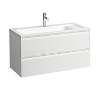 LAUFEN MEDA Meuble sous-lavabo, 2 tiroirs, système de Rangement Inclus, pour H814118, 972x442x504mm, H4216920112601, Couleur: Blanc Mat