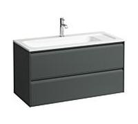 Meda meuble 1000 2t pour lavabo marbond 814118 gris traffic 970x440x505 - LAUFEN H4216920112661