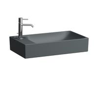 Laufen Vasque Meda H8121137581051 60x35cm, avec trop-plein, HL gauche, graphite mat