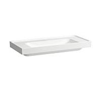 LAUFEN Meda lavabo à poser, poli, tablette des deux côtés, 1000x460mm, sans trou pour robinet, sans trop-plein, H8161197571121, Couleur: Blanc Mat