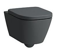 Laufen Meda WC suspendu H8201107580001 36x54cm, sans rebord, graphite mat