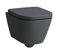 Laufen Meda WC suspendu H8201137580001 36x49cm, sans rebord, graphite mat