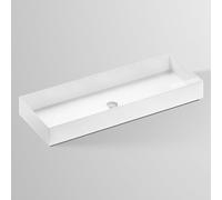 LAUFEN METAPHOR Cuvette de lavabo, rectangulaire, sans trou pour robinet, sans trop-plein, 1000x375x115mm, H512ME80001121, Couleur: Blanc brillant