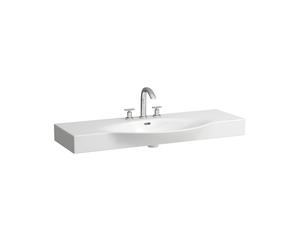 LAUFEN PALACE Lavabo de meuble, recoupable d'un côté jusquà 105cm, 1 trou pour robinet, avec trop-plein, 1200x510mm, H8117040001351