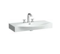 LAUFEN Palace vasque 8117020001081 90 x 51 cm, blanc , trop-plein, 3 trous de robinetterie