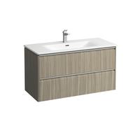 LAUFEN Palace Set, lavabo, 1 trou de robinetterie, trop-plein, avec base lavabo, 2 tiroirs, 1000x543mm, poignée aluminium anodisé, H8607072621041, Couleur: Lumière d'orme
