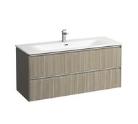 LAUFEN Palace Set, lavabo, 1 trou de robinetterie, trop-plein, avec base lavabo, 2 tiroirs, 1200x543mm, poignée aluminium anodisé, H8607092621041, Couleur: Lumière d'orme