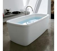 Baignoire LAUFEN Palomba 2318000000001 180 x 90 cm, blanche, sur pied, avec panneau
