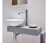 Lavabo Laufen PICCOLO NOVO H561PN47101111 555 x 320 x 400 mm, tablette à droite, un trou de robinetterie, sans trop-plein, finition Nordic Matt