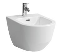 LAUFEN PRO Bidet mural, 1 trou pour robinet, 360x530mm, avec trou latéral pour arrivée deau, H8309520493041, Couleur: Pergame