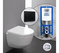 LAUFEN Pro Compact Pack complet cuvette suspendue et bâti-support neeos,, H8209654000001+16601BM#SET,