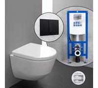 LAUFEN Pro Compact Pack complet cuvette suspendue et bâti-support neeos,, H8209654000001+16791BM#SET,