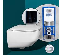 LAUFEN Pro Pack complet cuvette suspendue et bâti-support neeos,, H8209660000001+16746BM#SET,
