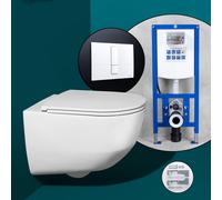 LAUFEN Pro Pack complet cuvette suspendue et bâti-support neeos,, H8209664000001+16791WH#SET,