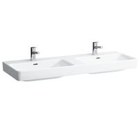 Laufen Lavabo double Pro S 1300x460 mm – sans trou pour robinet, avec trop-plein – Blanc