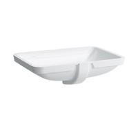 LAUFEN PRO S lavabo encastré, sans trou pour robinet, avec trop-plein, 645x450mm, US fermé, H8119690001091, Couleur: Blanc