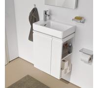 LAUFEN Pro S Set complet, lavabo, 1 trou de robinetterie à gauche, incl. meuble bas, porte à gauche, étagère à droite, 690x480mm, H8629654631041, Couleur: Blanc