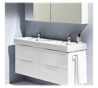 LAUFEN Base Meuble sous-lavabo, 4 tiroirs, 1160x440x530mm, pour vasque H814966, H4024941102611, Couleur: Blanc brillant