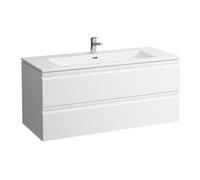 LAUFEN Pro S Set 1200, lavabo, 1 trou de robinetterie, trop-plein, meuble sous-lavabo inclus, 2 tiroirs, 1200x500mm, H8619674751041, Couleur: Blanc brillant