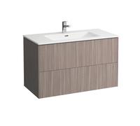 LAUFEN Pro S Set Base 1000, lavabo, 1 trou de robinetterie, trop-plein, meuble sous-lavabo inclus, 2 tiroirs, 1000x500mm, H8649622621041, Couleur: Lumière d'orme
