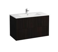 LAUFEN Pro S Set Base 1000, lavabo, 1 trou de robinetterie, trop-plein, meuble sous-lavabo inclus, 2 tiroirs, 1000x500mm, H8649622631041, Couleur: Orme foncé