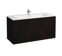 LAUFEN Pro S Set Base 1200, lavabo, 2 trous pour robinet, trop-plein, avec meuble sous-lavabo, 2 tiroirs, 1200x500mm, H8649632631071, Couleur: Orme foncé