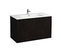 LAUFEN Pro S Vasque à poser avec meuble sous-vasque 100 cm H8649622631041 Ensemble vasque, 100x50 cm, 2 tiroirs, orme foncé
