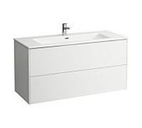 LAUFEN Pro S Vasque à poser avec meuble sous-vasque 120 cm H8649632601041 Ensemble vasque, 120x50cm, 2 tiroirs, 1 trou pour robinet, blanc mat