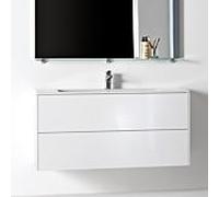 LAUFEN Pro S Vasque à poser avec meuble sous-vasque 120 cm H8649632611041 Ensemble vasque, 120x50cm, 1 trou pour robinet, 2 tiroirs, blanc brillant