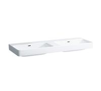 Laufen Lavabo double Pro S 1300x460 mm – sans trou pour robinet, avec trop-plein – Blanc