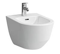 LAUFEN Pro wall Bidet H8309520373041 36x53cm, projection 53cm, vannes d'angle à l'extérieur, manhattan