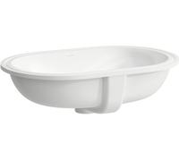 Laufen Lavabo encastré Savoy – ovale 575×375 mm, sans trou, trop-plein, dessous émaillé, Blanc