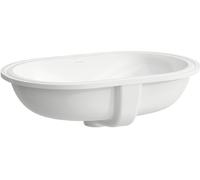 Laufen Savoy lavabo encastré, encastrement par le bas, sans trou pour robinet, avec trop-plein, dessous poncé, ovale, 575x375mm, H8189460001091
