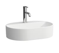 LAUFEN Savoy vasque, 380x550x130mm, ovale, avec trop-plein, 1 trou pour robinet, H8129457571041, Couleur: Blanc mat
