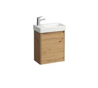 LAUFEN Set complet 480, lave-mains Pro S, 1 trou de robinetterie à gauche, avec trop-plein, incl. meuble sous-lavabo BASE 2.0, 1 porte à gauche, 480x280x680mm, H8659652671041, Couleur: ChÃªne sauvage