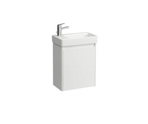 LAUFEN Set complet 480, lave-mains Pro S, 1 trou de robinetterie à gauche, avec trop-plein, incl. meuble sous-lavabo BASE 2.0, 1 porte à gauche, 480x280x680mm, H8659659901041, Couleur: Specialcolor