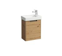 LAUFEN Set complet 480, Pro S lave-mains, 1 trou de robinetterie à droite, avec trop-plein, incl. meuble sous-lavabo Juna, 1 porte à droite, 480x280x680mm, H8659672671041, Couleur: ChÃªne sauvage