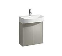 Laufen Socle de lavabo Sonar H4054830340421, 2 portes, convient au lavabo 810342, Titane