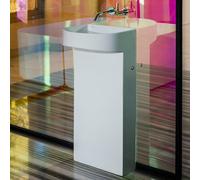 LAUFEN Sondeur mobile pour lavabo avec colonne intégrée, sans trou pour robinet, sans trop-plein, 410x900mm, avec robinet de vidange, blanc, H8113417571121, Couleur: Neige (blanc mat)