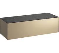 LAUFEN Caisson à tiroirs / buffet H4054200341401 117,5x34x45,5cm, buffet sans découpe, or / Nero Marquina