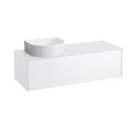 Laufen Meuble sous-vasque Sonar H4054220341701 - 1 tiroir, découpe gauche, Neige (blanc mat)