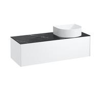 Laufen Tiroir Sonar 1 tiroir compatible lavabos 812340–812343 découpe droite Blanc mat/Nero Marquina
