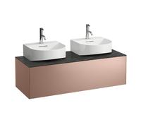 Laufen Meuble sous-vasque Sonar H4054540341411 1 tiroir découpe gauche/droite Cuivre/Nero Marquina