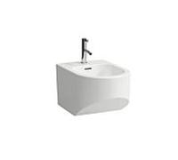 LAUFEN Sonar mural - Bidet H8303410003021 37x53cm, trou pour robinet, sans trou latéral pour raccordement à l'eau, blanc