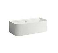 Baignoire murale LAUFEN Sonar H2203470000361 avec trou pour robinet, 160x81,5cm, avec panneau, Sentec, blanc