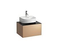 Laufen Tiroir sondeur H816341 - 1 tiroir, haut, découpe centrale - Cuivre/Nero Marquina