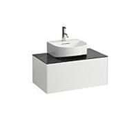 LAUFEN Sonar tiroirs H4054410341431 77,5x34x45,5cm, 2000 , blanc mat / Nero Marquina